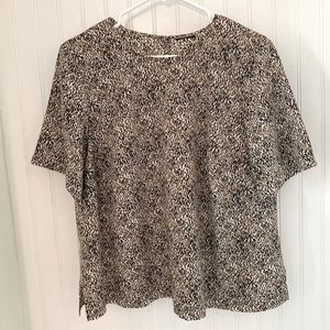 Vintage Animal Print Blouse XL